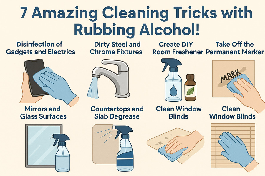 7 Amazing Cleaning Tricks with Rubbing Alcohol!